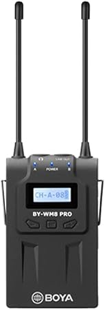 Boya by-WM8 Pro-K2 UHF Dual-Channel Wireless Microphone System with One Receiver and Two Transmitter Boya by-WM8 Pro-K2 UHF Dual-Channel Wireless Microphone System with One Receiver and Two Transmitter